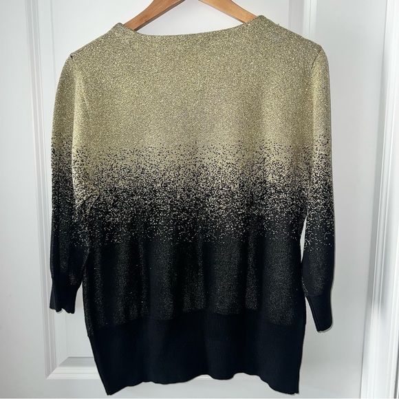 Coral Bay Women’s Size L  shimmer 3/4 length sleeve light sweater - Picture 2 of 7
